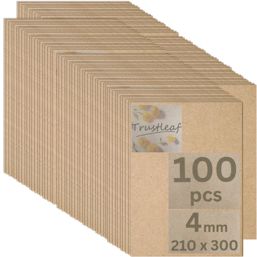 Trustleaf 4mm Sheets of MEDITE Premier MDF 210mm x 300mm, A4 Approx. Pack of 100 — image 1