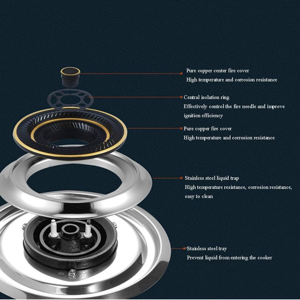 Gas Hob Cooker 43CM Gas Stove 1 Burners Cooker 4.2kw Fierce Fire with Table Top Hob&Cast Iron Stands Flame Failure Protection [Energy Class A] (Color : A Size : NG) (A NG)