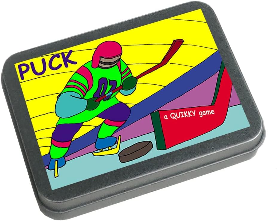 ICE HOCKEY โ Puck - The QUIKKY WINTER SPORTS ice hockey game in a pokket-size hinged lid tin