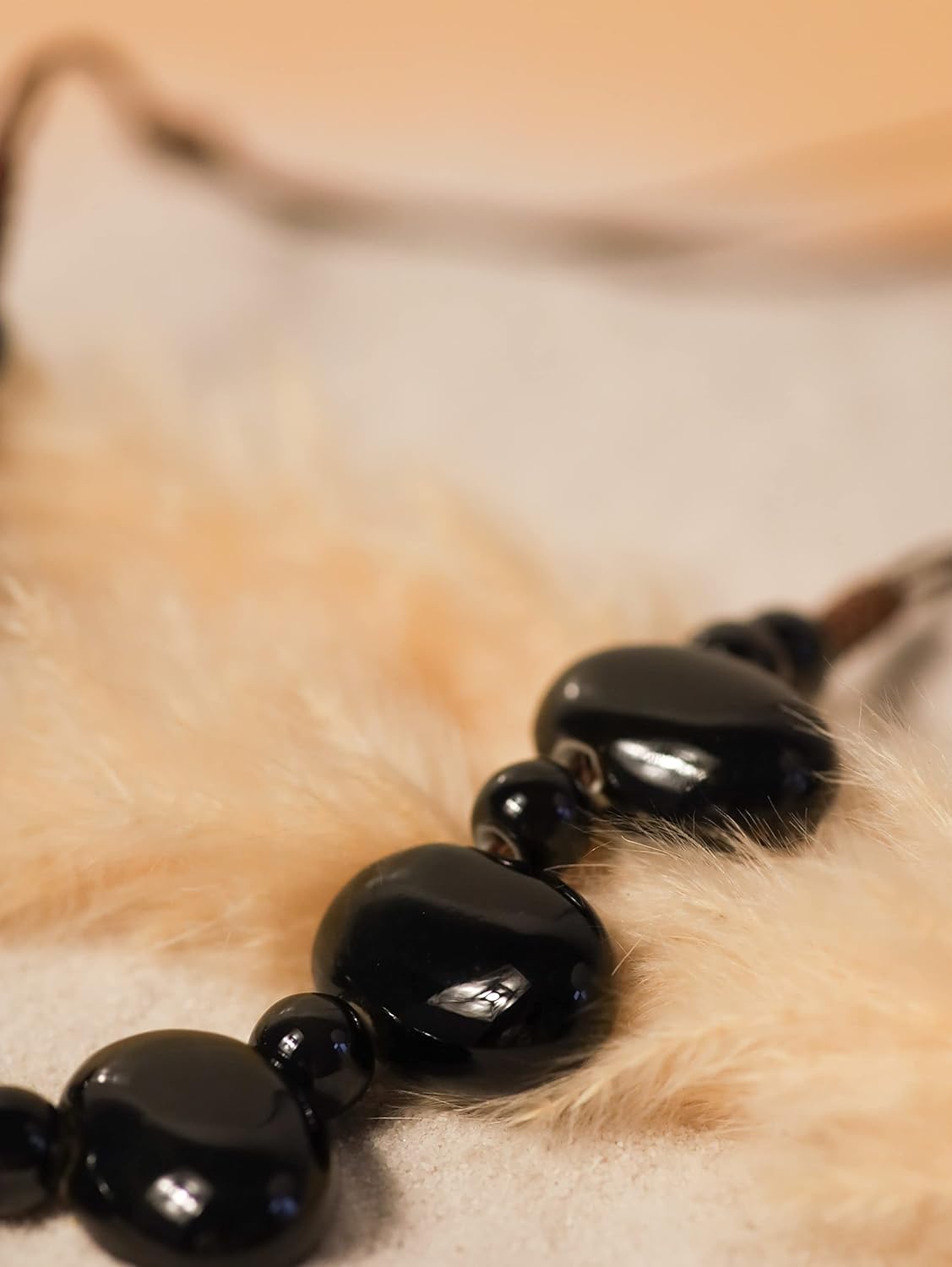 MINACHI Bohemian Hippie Colorful Ceramic Geometric Bead Strand Necklace, Vintage Boho Statement Jewelry Gift for Women - Image 4