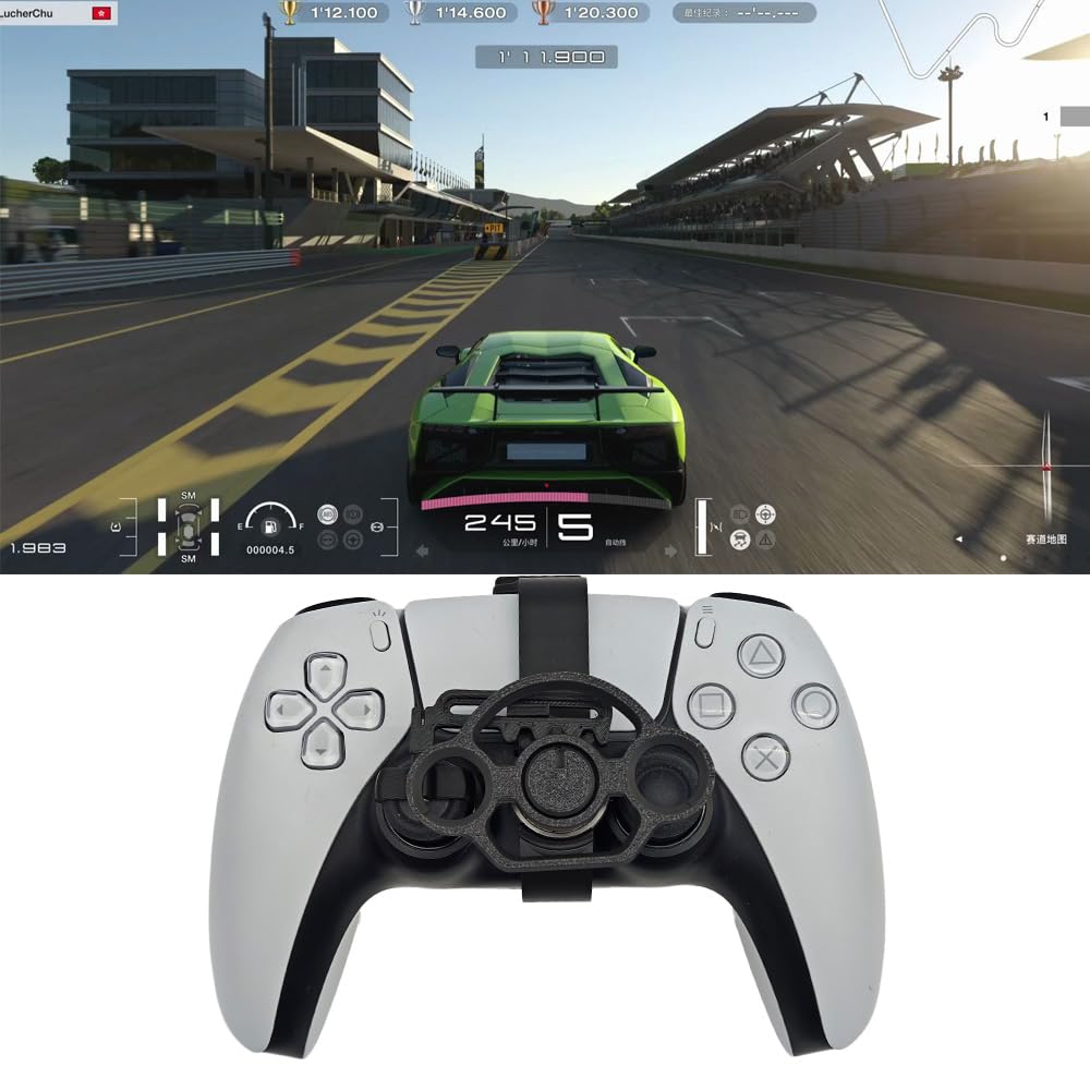Volantes de Carreras para PS5 para PS5 Slim, Mini Volante Controlador de Juego Volante Auxiliar Accesorios de Repuesto para PS5 para PS5 Slim (Modelo de doble orificio)