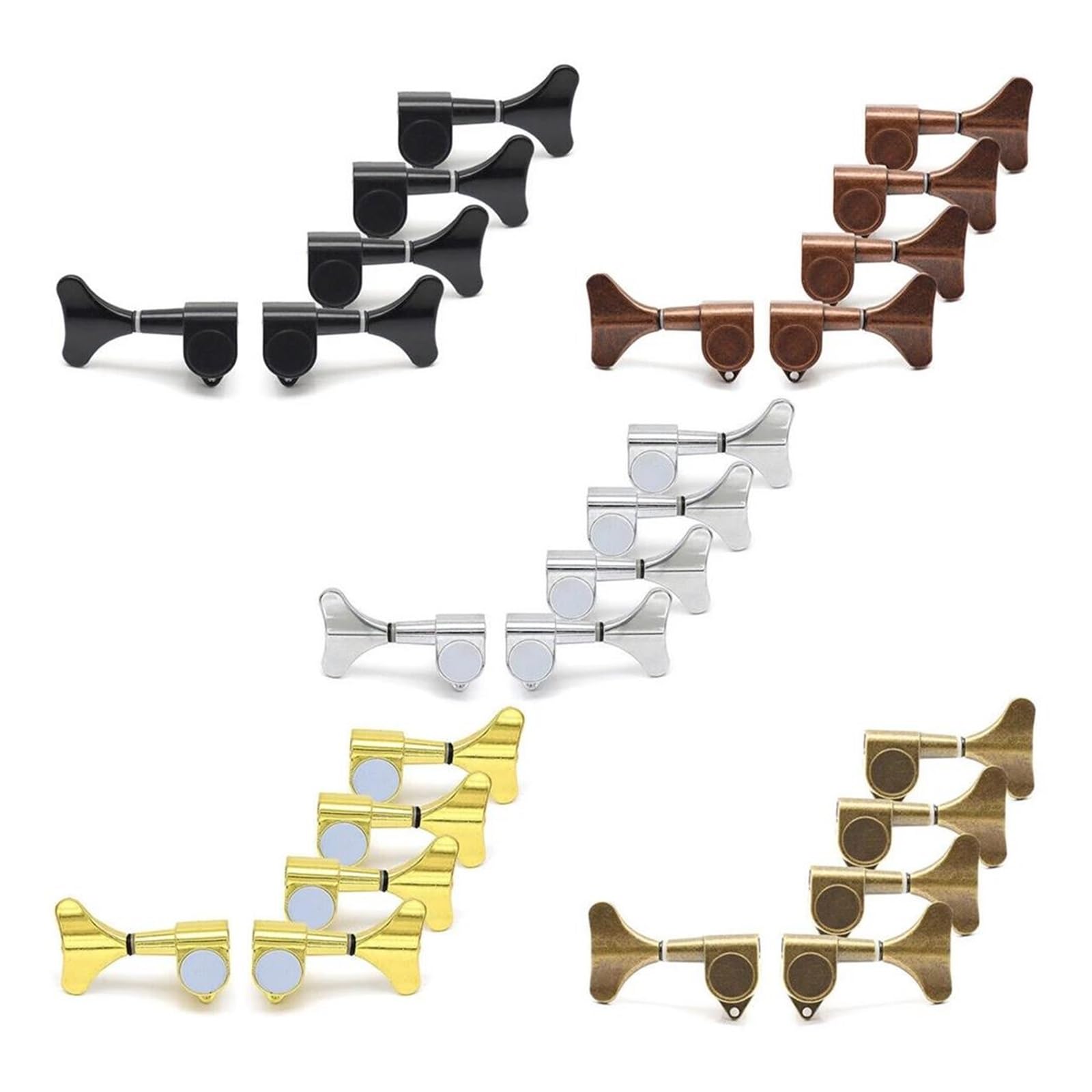 Instrumentos Musicales Coloridos Sintonizador De Bajo De 5 Cuerdas Accesorios De Guitarra Para Principiantes Profesionales Perilla De Afinación De La Guitarra | Perilla de afinación de guitarra(4R1L Bk)
