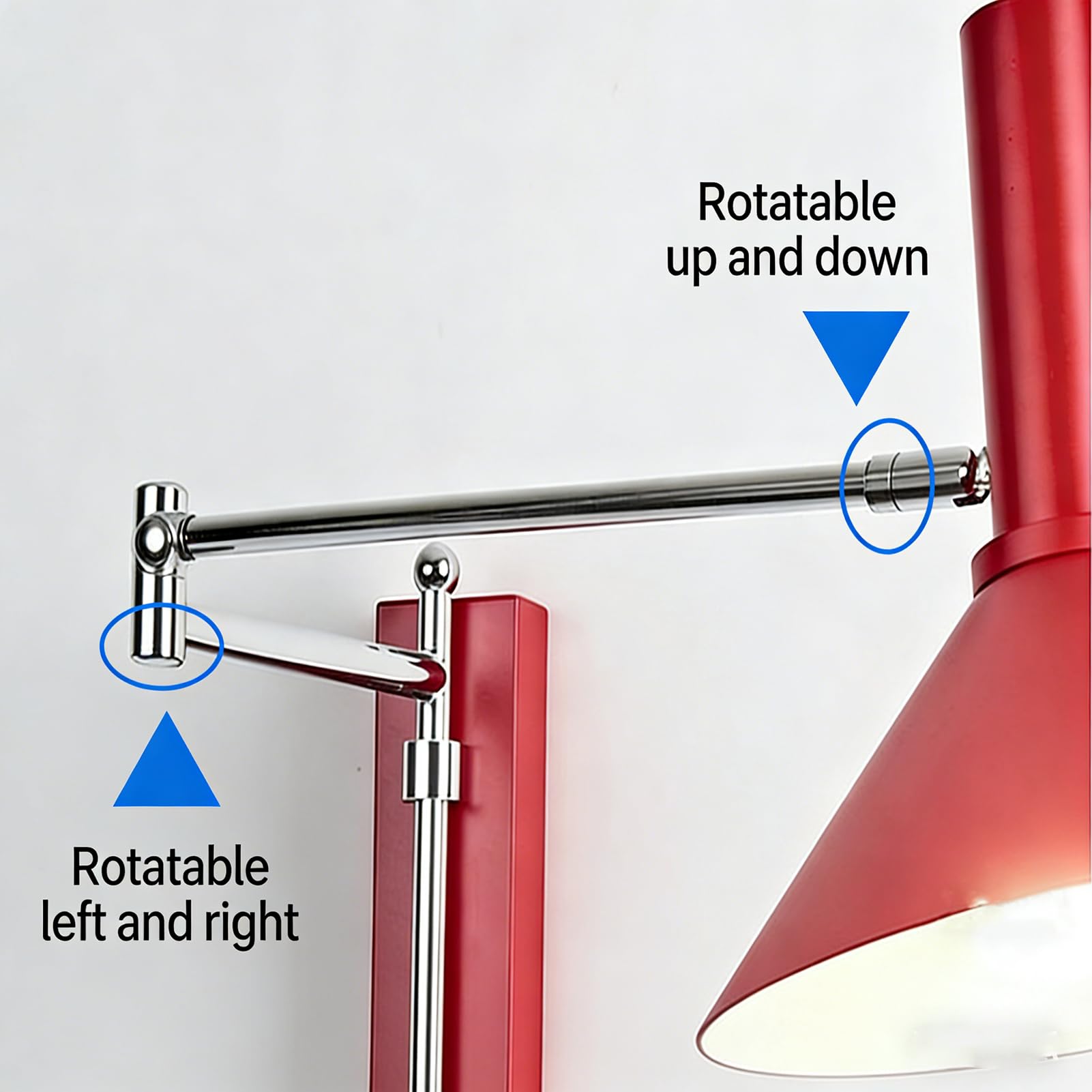 E27 Retro Wandleuchte Verstellbarer Schwenkarm Wandlampe mit Schalter und Kabel Vintage Industrie Innenbeleuchtung Langer Arm Wand Leselampe mit Einstellbarer für Schlafzimmer Büro,Schwarz