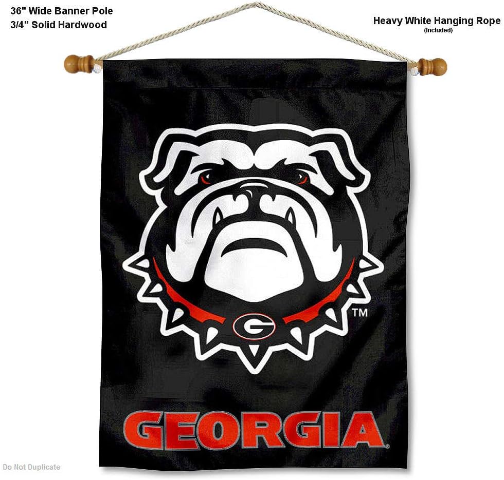 Georgia Bulldogs New Dawg Banner with Hanging Pole