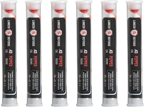 Lancer Tactical Defense Ball 0.43 Cal for Self Defense Includes Pepper Projectile Bulk 6 Pack, Pack of 8 Each