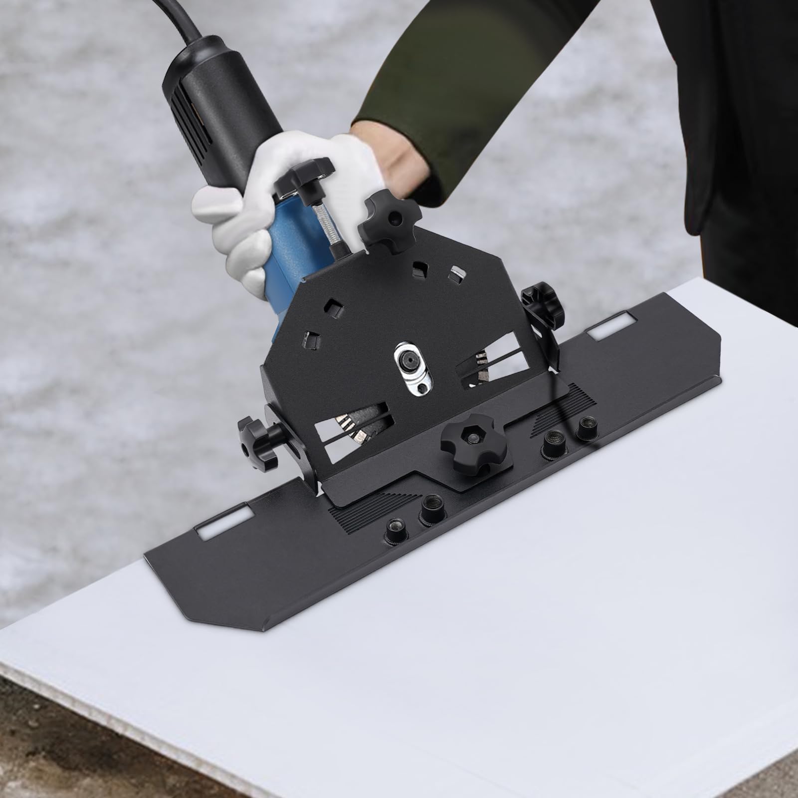 Support de chanfreinage d'angle Curseur 45° Coupe-carrelage pour meuleuse d'angle 115/125mm Support de chanfreinage de carreaux céramiques Support d'angle de chanfreinage Support de chanfreinage de