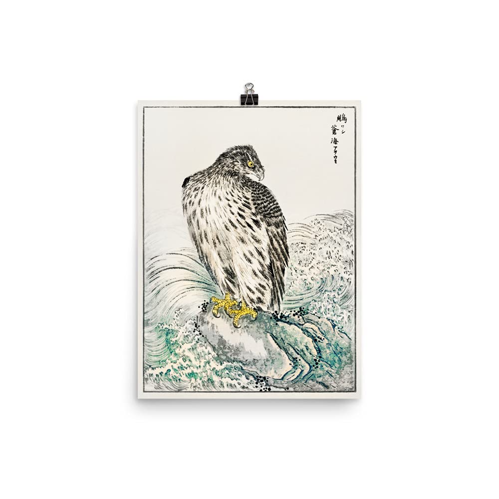 Póster de águila dorada japonesa vintage Kashu en tamaño 12×16 para decoración