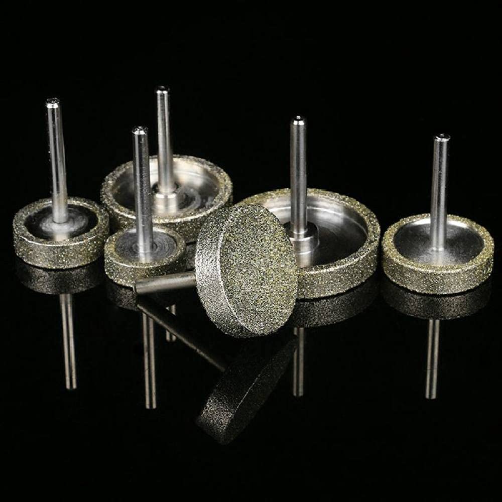 20-50 mm 60/240 grano Muela abrasiva de diamante de forma plana Disco abrasivo de jade Pulido Máquina de tejer plana Suavizado de superficie de jade, 1 pieza 50 mm, arena gruesa de grano 60