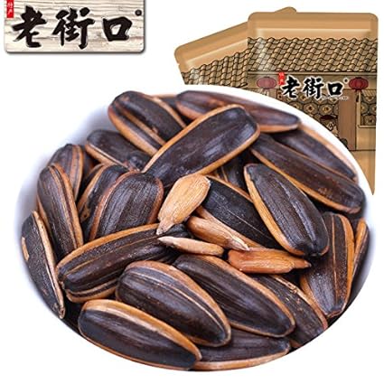 Amazon Com 家鄉情happy Lunar New Year 老街口瓜子焦糖 山核桃味 红枣500g 袋melon Seeds 零食炒货坚果 葵花籽特产批发手工挑选包郵