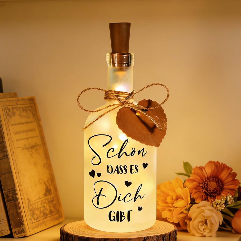 HuaMuDM Geschenke zum Geburtstag Mädchen Junge,LED Flaschenlicht Geldgeschenke Geburtstag