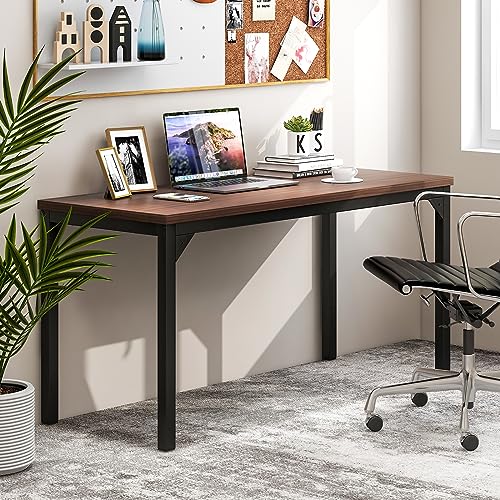 Costway 4.5Ft Conference Table, 55” X 24” Large Meeting Room Table W/Heavy Duty Steel Frame, Modern Computer Desk For Home, Office, Conference Room, Easy Assembly (1) #TOP1