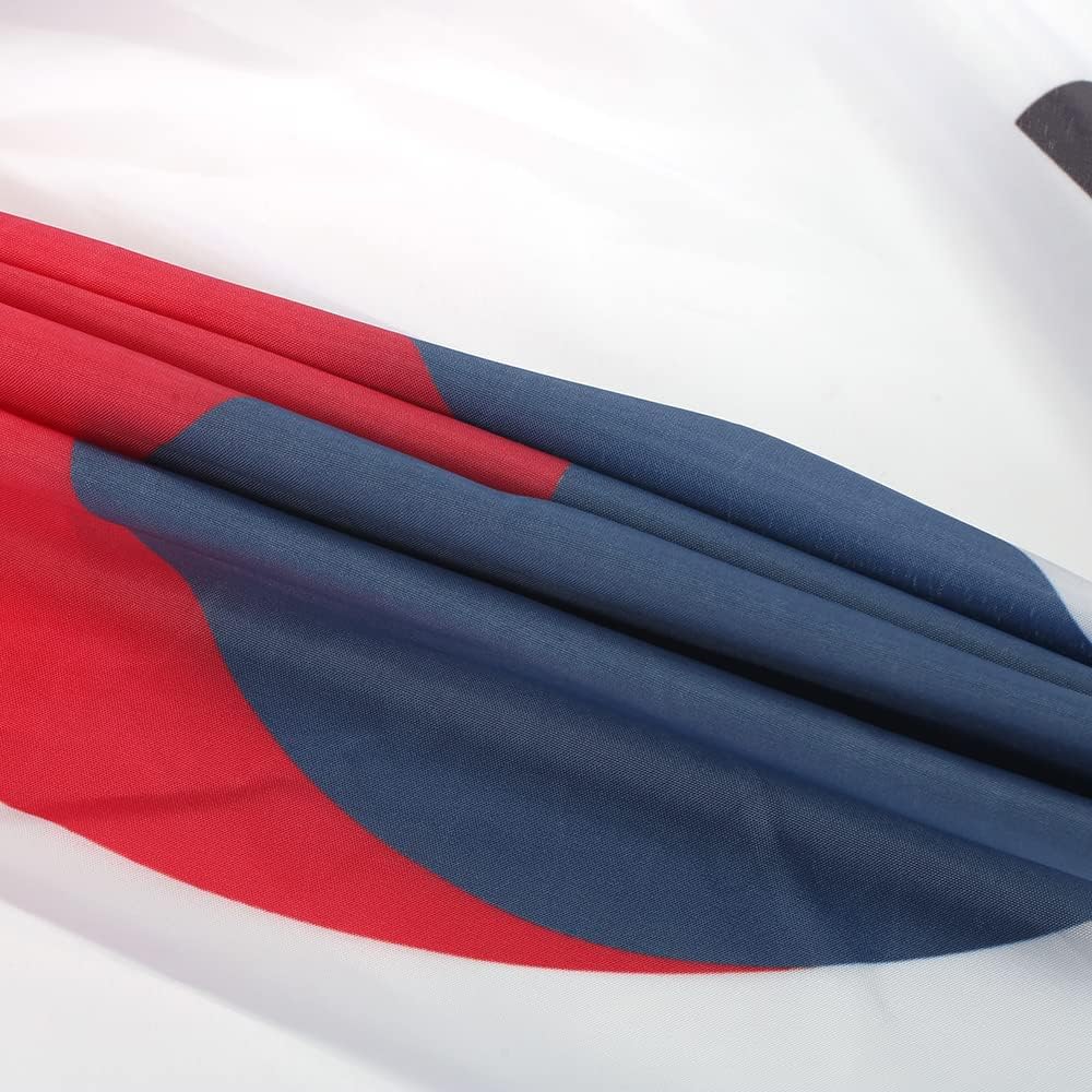 Korea Korean Pleated Fan Flag Bunting 3 x 6 Ft Korea Pleated 2 Pcs Fan Flag Banner Indoor/Outdoor/Front Porch Decorations, Half Flag Patriotic Holiday decorations, Celebrations.