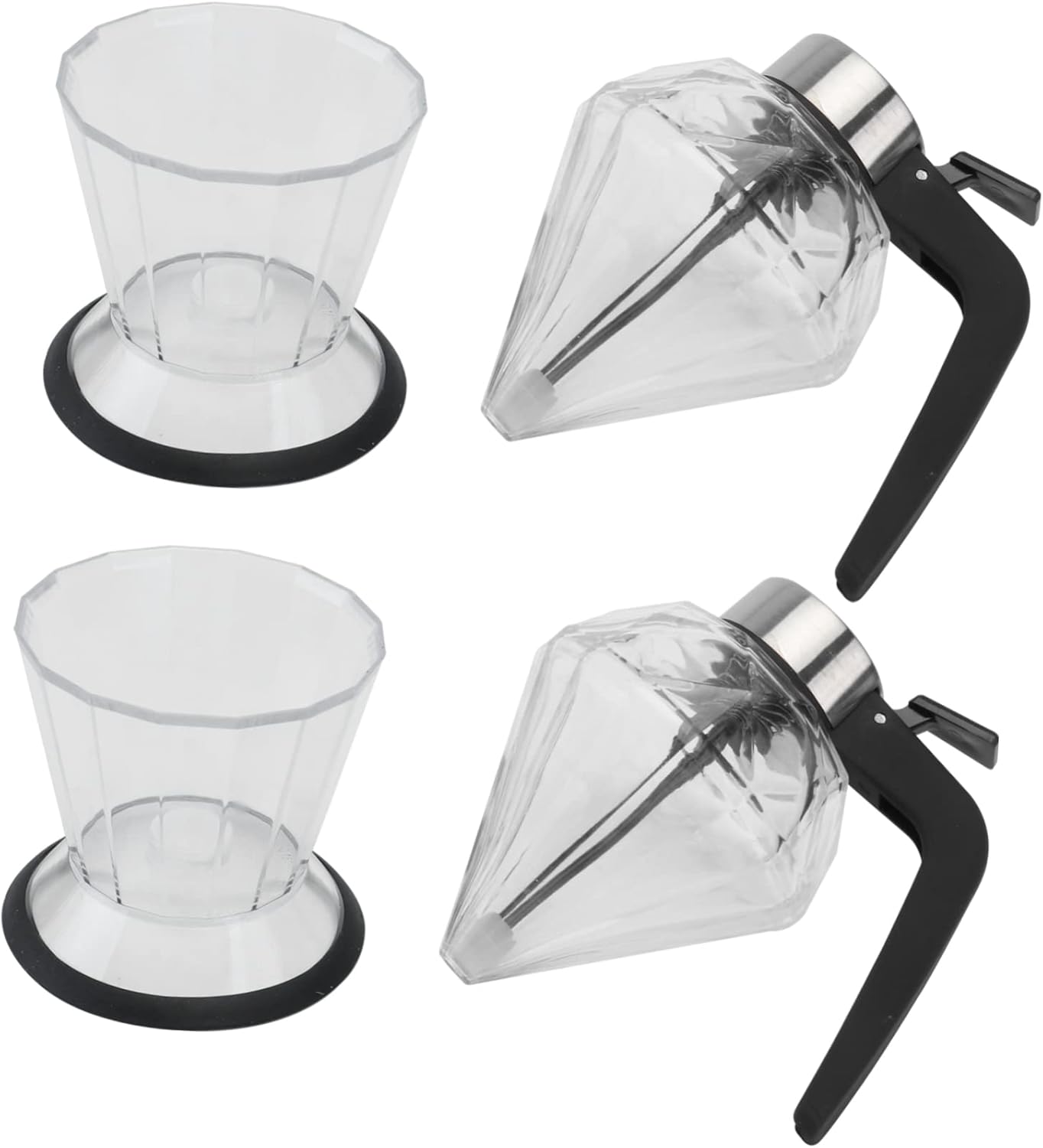 Luxshiny 2Pcs Pressing Type Glass Condiment Containers Kitchen Liquid Seasoning Bottle for Oil Vinegar Cooking Wine Easy Clean Glass Storage Bottles