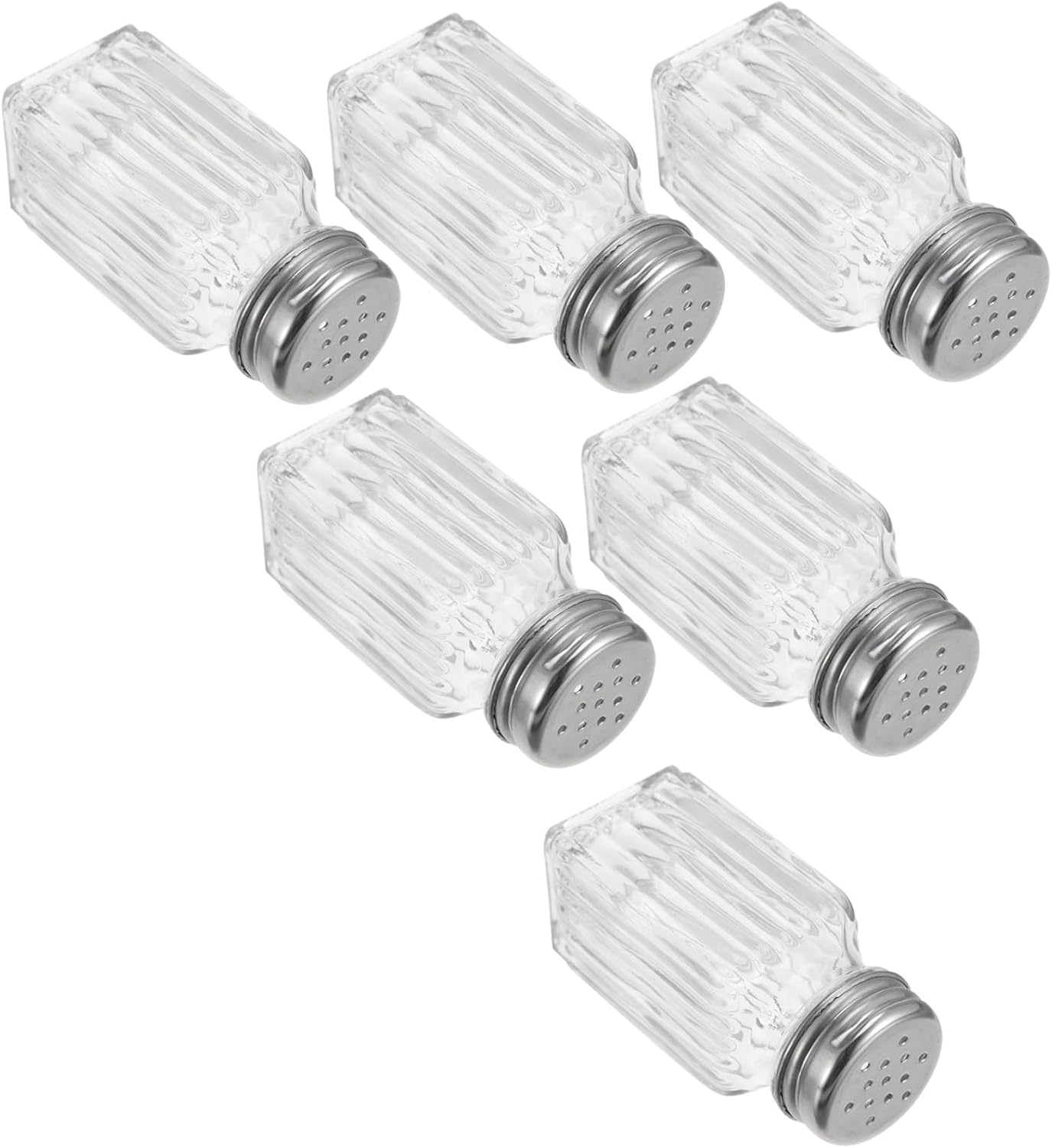 PRETYZOOM 6pcs Glass Seasoning Bottle Multipurpose Pepper Shaker for Kitchen Use Stylish and Glass Spice Container for Home and Restaurant Dining