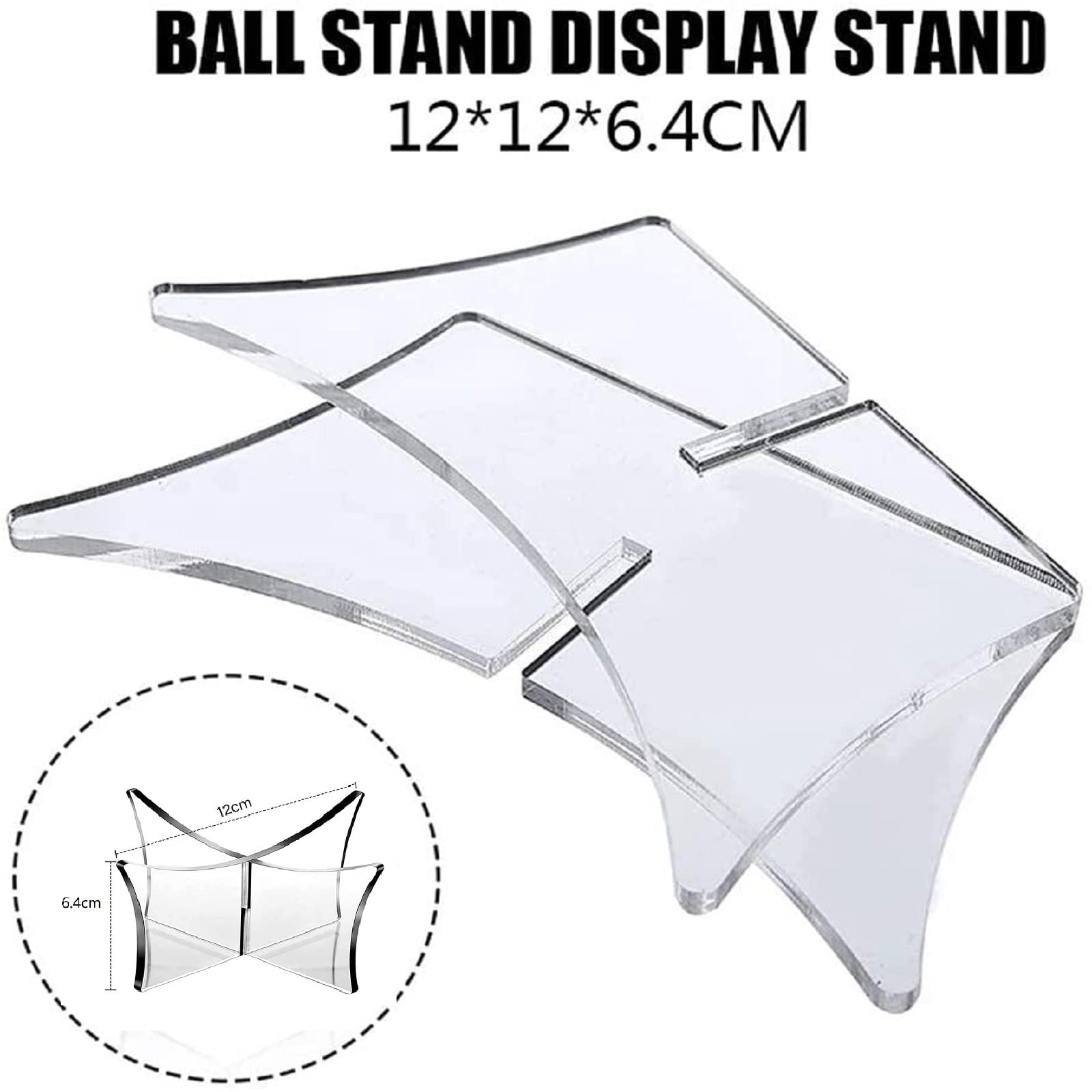 Porta Palloni Acrilico Espositore per Pallone da Calcio Pallavolo Basket Set 2 Pezzi