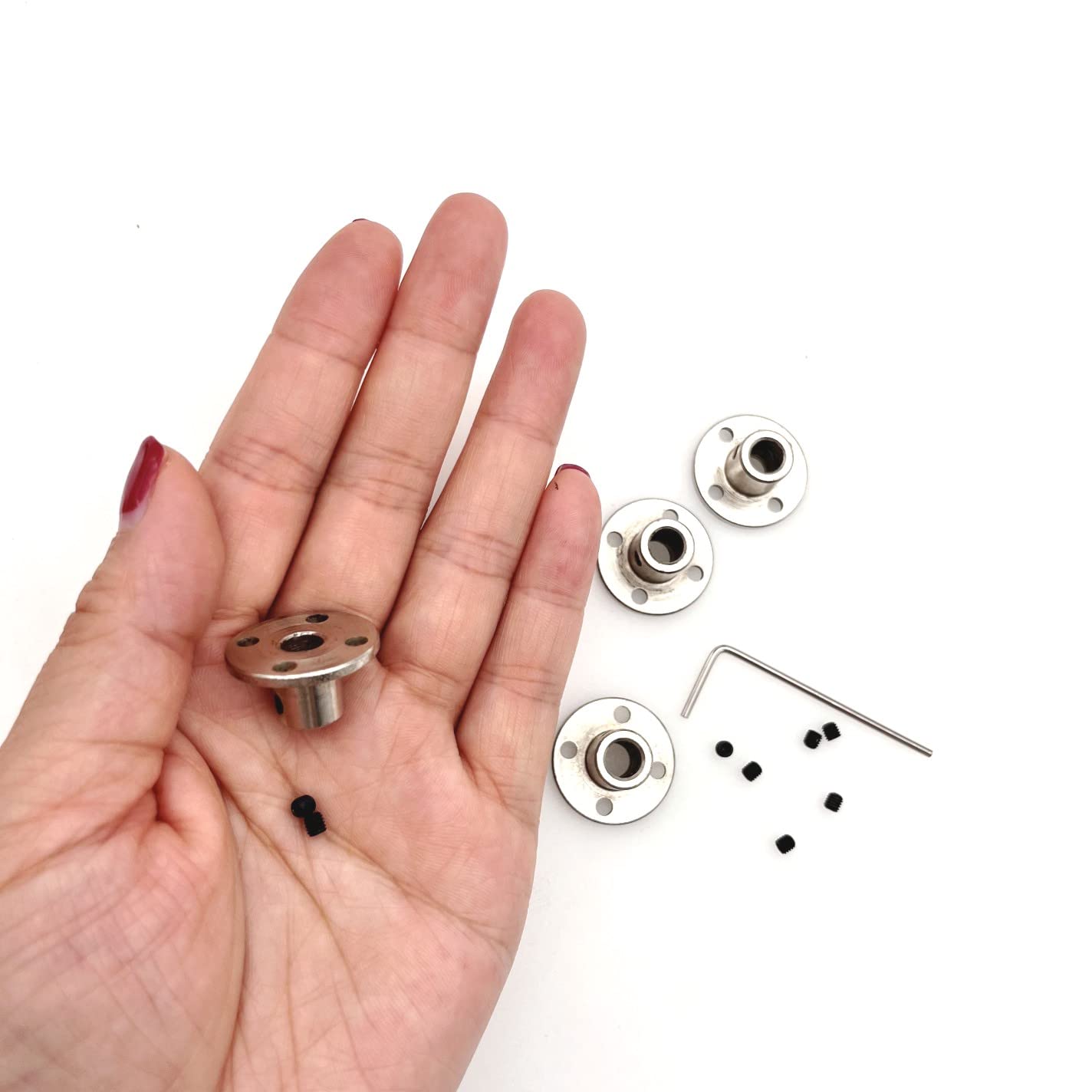 JZK Set di 4 raccordi flangiati per alberi motore modello 6mm