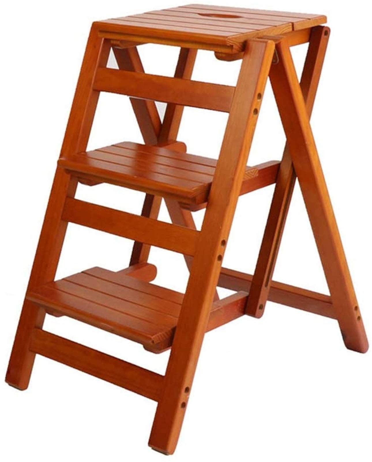 Escabeau portable gain de place pour adulte | Tabouret pliant bois