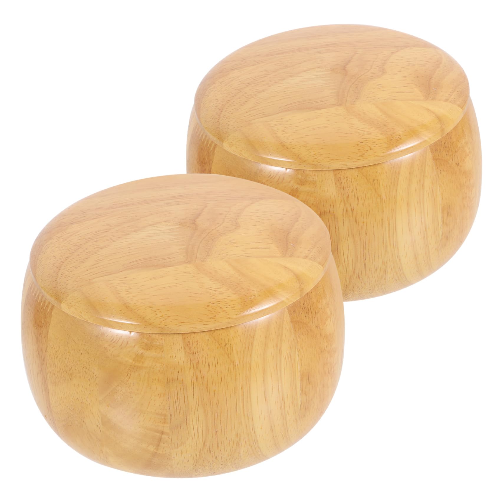 KOMBIUDA Boîte de Rangement pour Pièces de Jeu Go en Bois Massif, Grosse Capacité, Portable, Lot de 2, Maison ou Salle de Jeu D'échecs