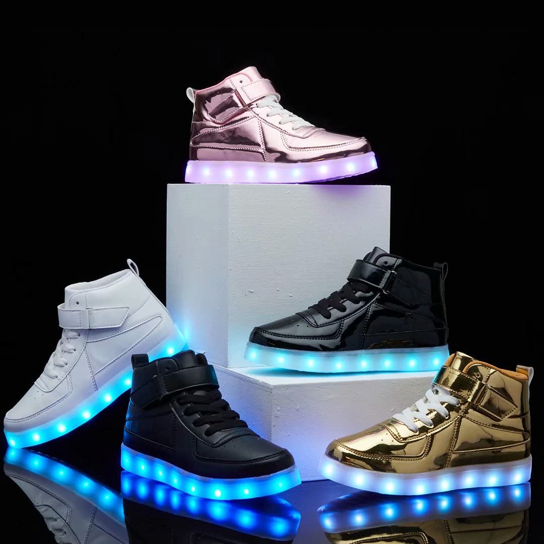 Zapatos para niños con luz LED intermitente, carga USB, zapatos de baile luminosos para niños y niñas, unisex