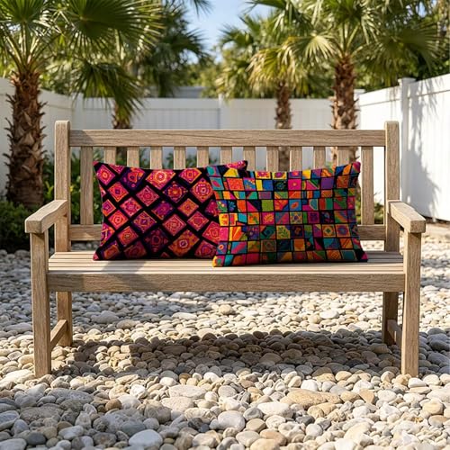Fundas para cojines 70 x 50 modernos de terraza y sofá exterior e interior 5