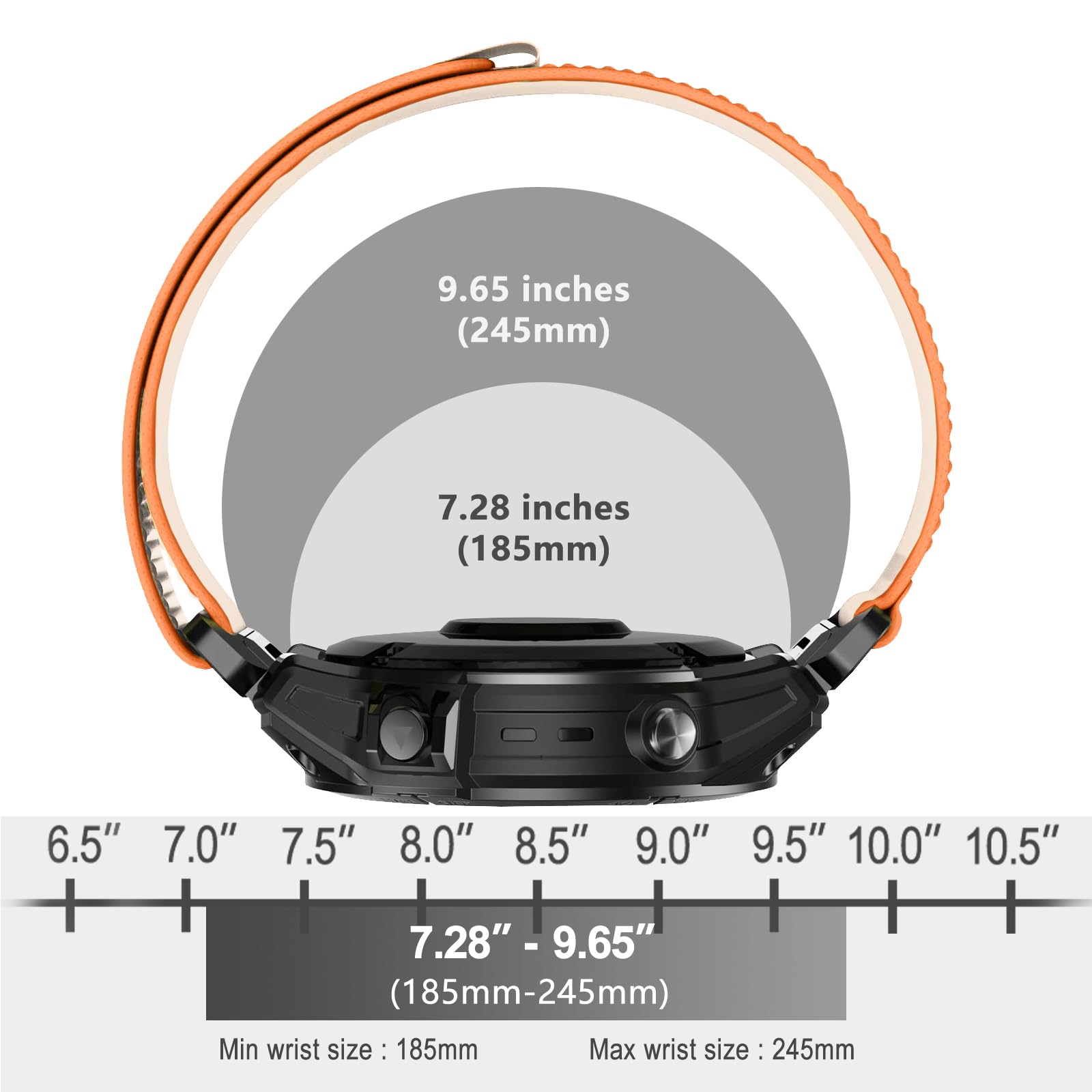 SumRioo QuickFit 26mm Watch Strap for Garmin Fenix 8/8 Solar 51mm/7X Pro Solar/7X Pro/7X/6X Pro/6X/5X Plus/5X/3/3HR - Image 4