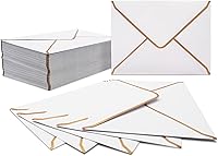 Vista 12 de 50 sobres verdes de 5 x 7 para invitaciones, sobres de correo de lujo A7 para bodas, graduaciones, tarjetas de 5 x 7 pulgadas