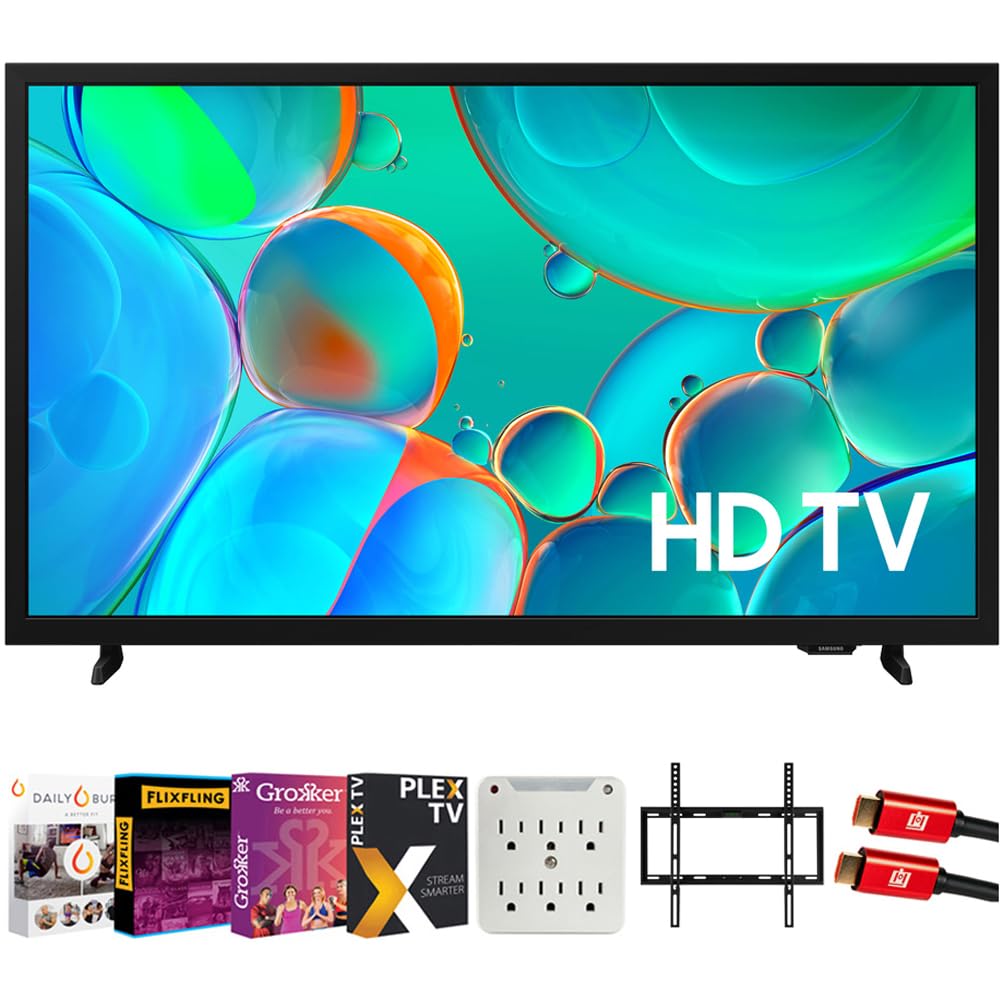 Samsung 32 inch HD H5000F 720P Smart TV 2025 Bundle with Premiere Movies Streaming 19-45 Inch TV Wall