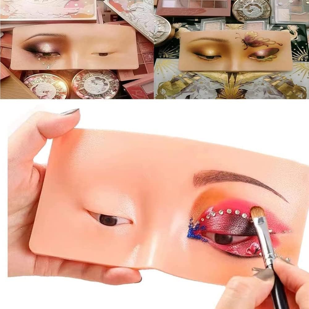 Silicone Eye Makeup Practice Board, Realistic Face Pad, Eye Dummy | Beginner Training Tool, Reusable Surface, Eyeshadow Practice, Soft Silicone Skin, Portable Design-image-27