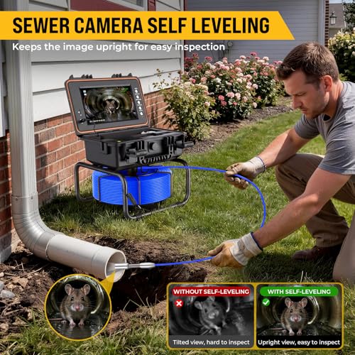 Anysun Sewer Camera, Drain Pipe Inspection Cam for DIY Home Plumbing miniatura 6