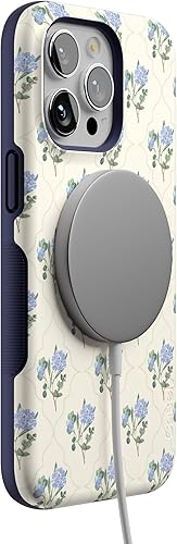 Vista 1041 de Casely Funda para iPhone 15 Pro Jardín Secreto Flores mixtas Funda atrevida Compatible con MagSafe y botón de acción Jardín Secreto Floral