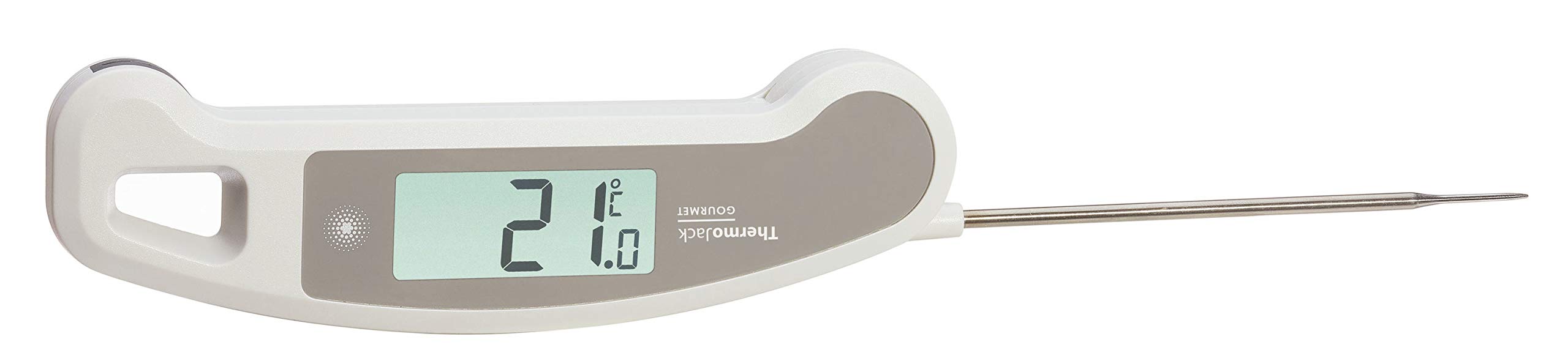 TFA Dostmann Thermo Jack Gourmet profesjonalny termometr kuchenny, termometr składany, termometr do mięsa, szybki i dokładny pomiar, powłoka antybakteryjna, zmywalny
