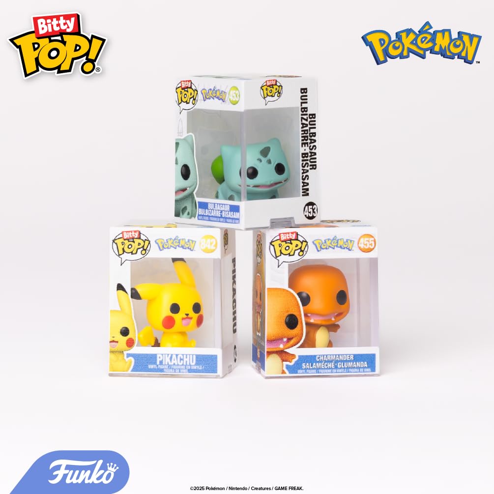 Funko Bitty Pop! Pokemon - Charmander - 4-pak - 0,9 cala (2,2 cm) kolekcjonerski - półka ekspozycyjna do układania w stos w zestawie - pomysł na prezent - torba imprezowa