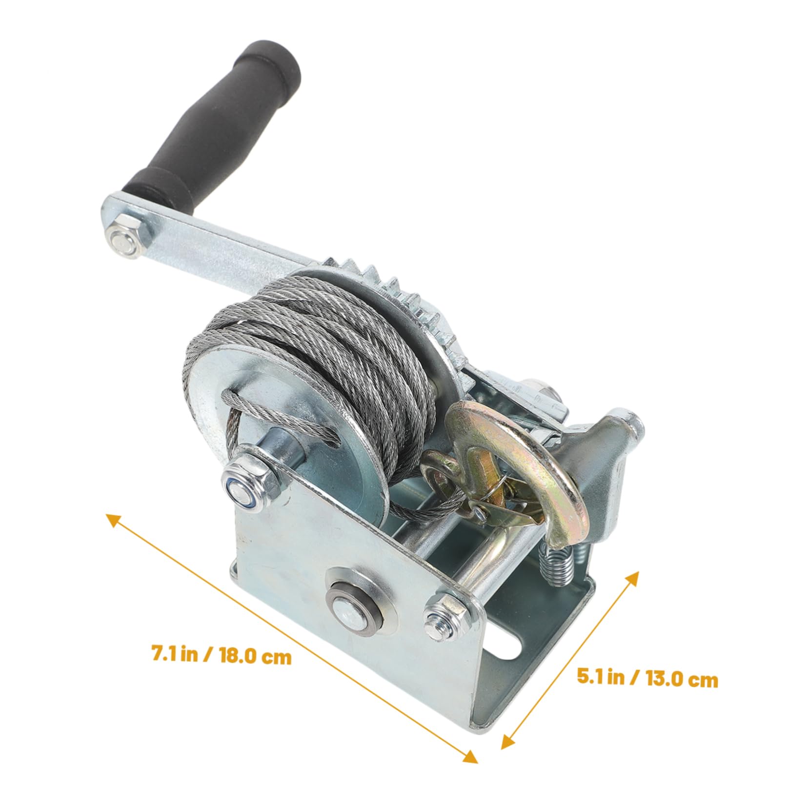 Unomor Manual Winch Hand Winch Worm Gear Rope Mini Winch Cable Moving Trailer Winch Crank Wenches Van Loading Boat Hand Winch Heavy Small 500 Lb Winch Ratchet Hand Winch 500lb Winch Metal