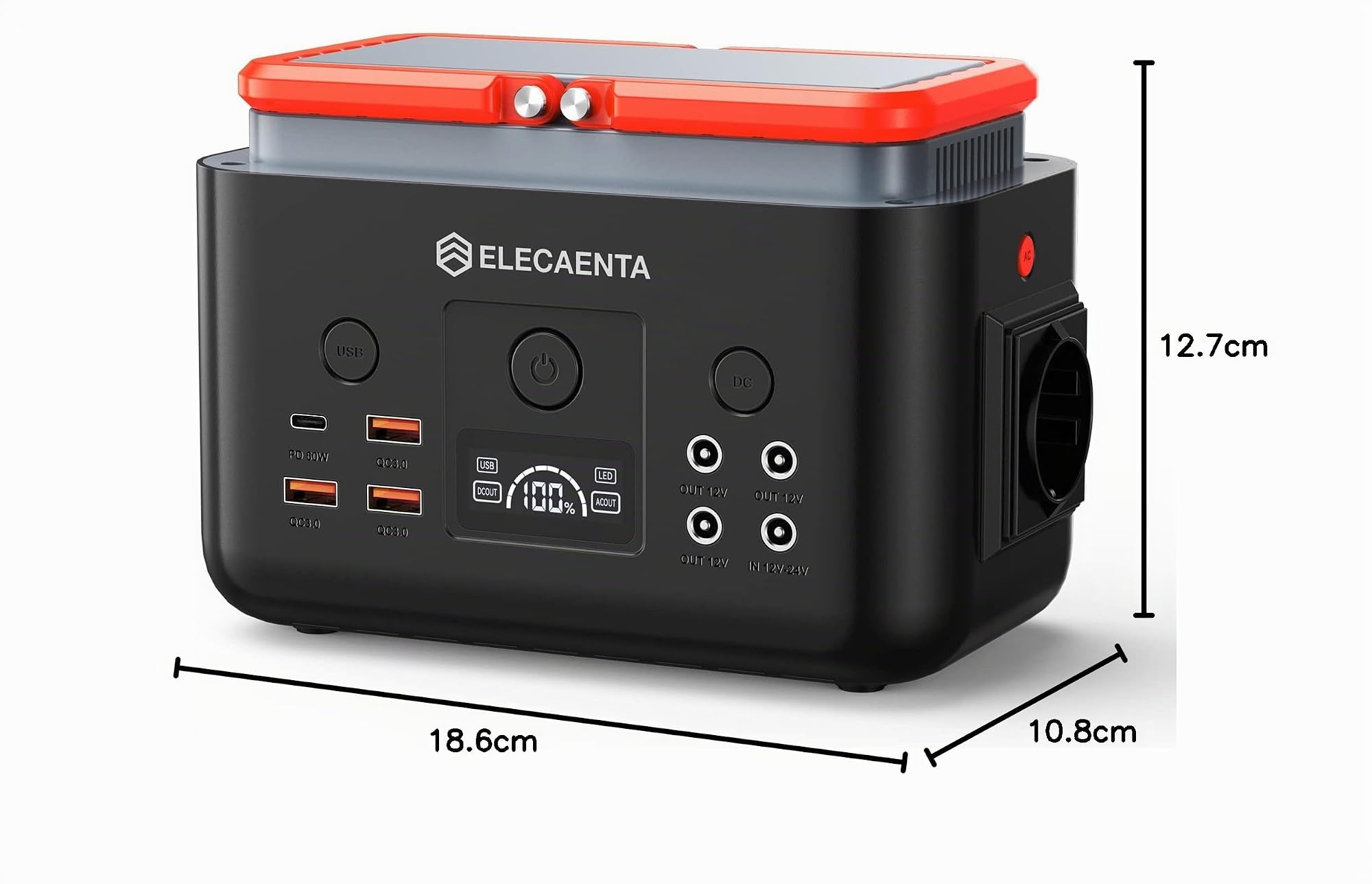 Estación de Energía Portátil 200Wh 62500mAh LiFePO4 Batería Respaldo Generador Eléctrico Solar CA200W(Pico 400W) Onda Sinusoidal Pura Carga Rápida PD60W para Acampada Aventura Emergencia Uso Doméstico