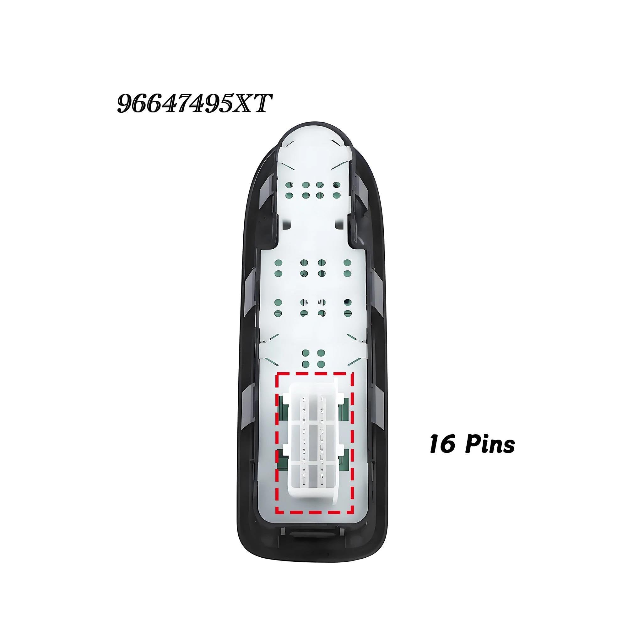 98012275XT 96647495XT Interruttore Di Comando Elettrico Per Alzacristalli Elettrici Per Citroen C1 C3 2009-2016 Per Peugeot 207 Interruttore Controllo Finestrino