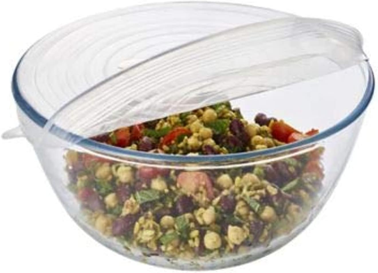 Lakeland Clear Reusable Silicone Stretch Lids (Pack of 6 assorted sizes)