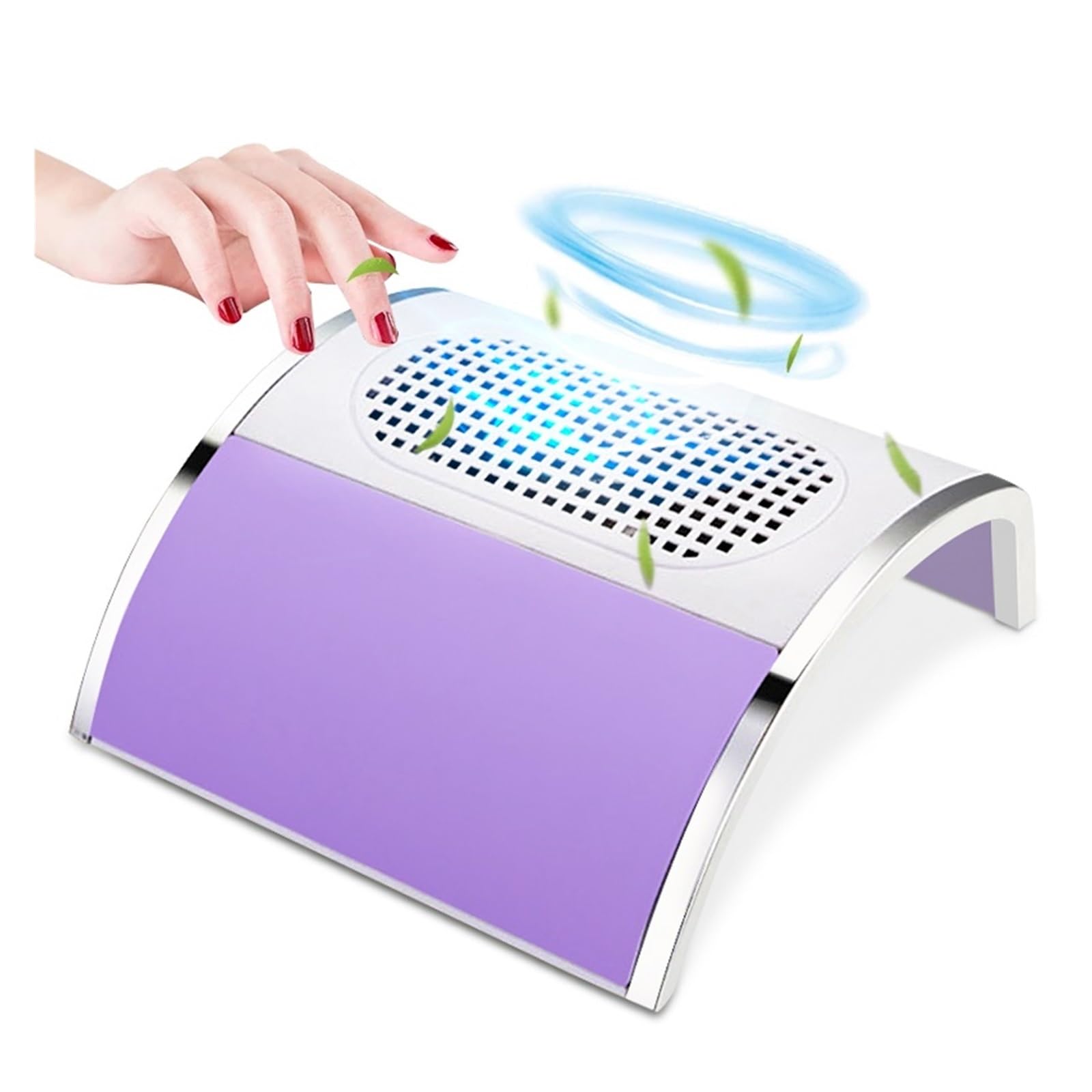 Aspiratore Unghie Professionale, Aspirapolvere for unghie 80w Estrattore di polvere ad alta potenza for unghie Collettore di polveri for unghie a basso rumore assorbitore for unghie in gel Lucidatura