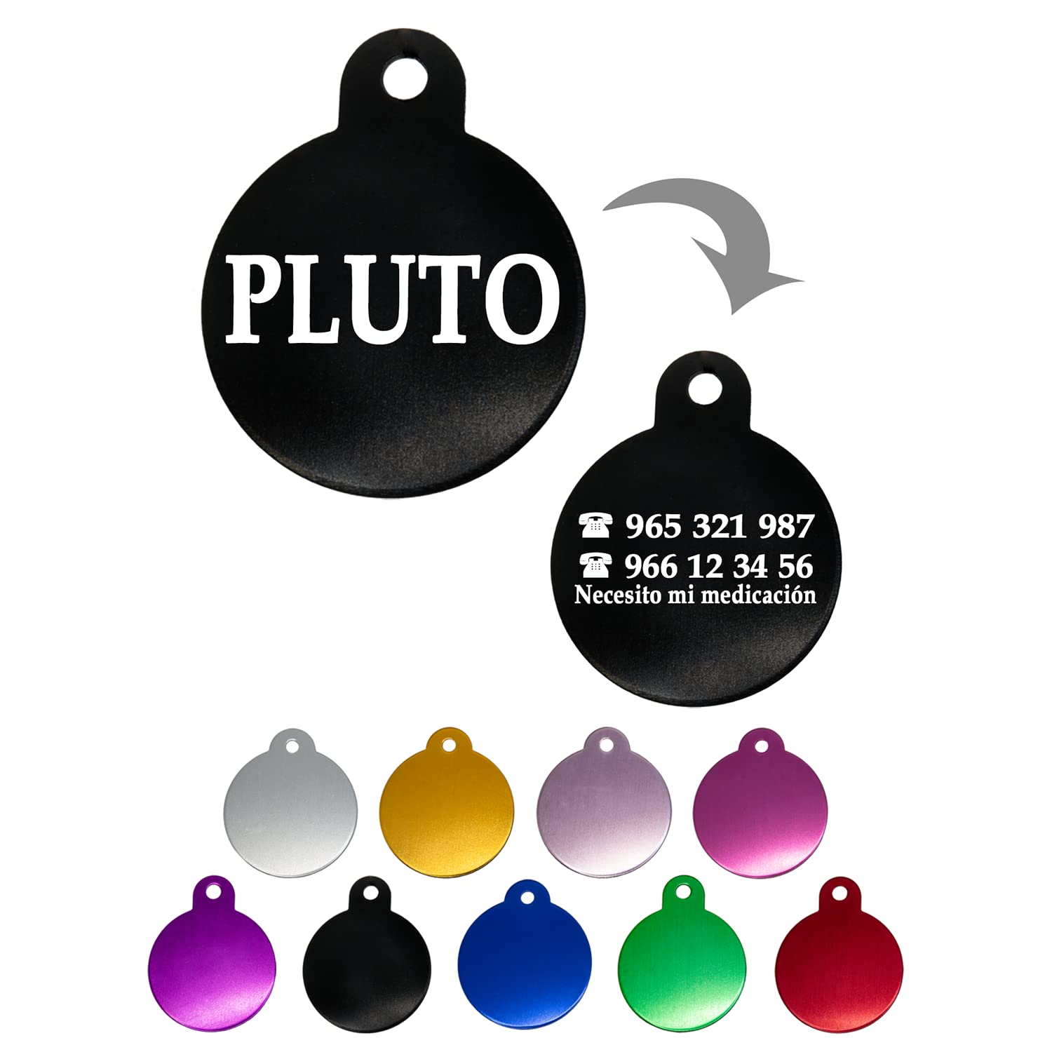 Targhetta Personalizzata Per Cani E Gatti | Incisione Laser, Metallo, Made In Italy - Foto 2