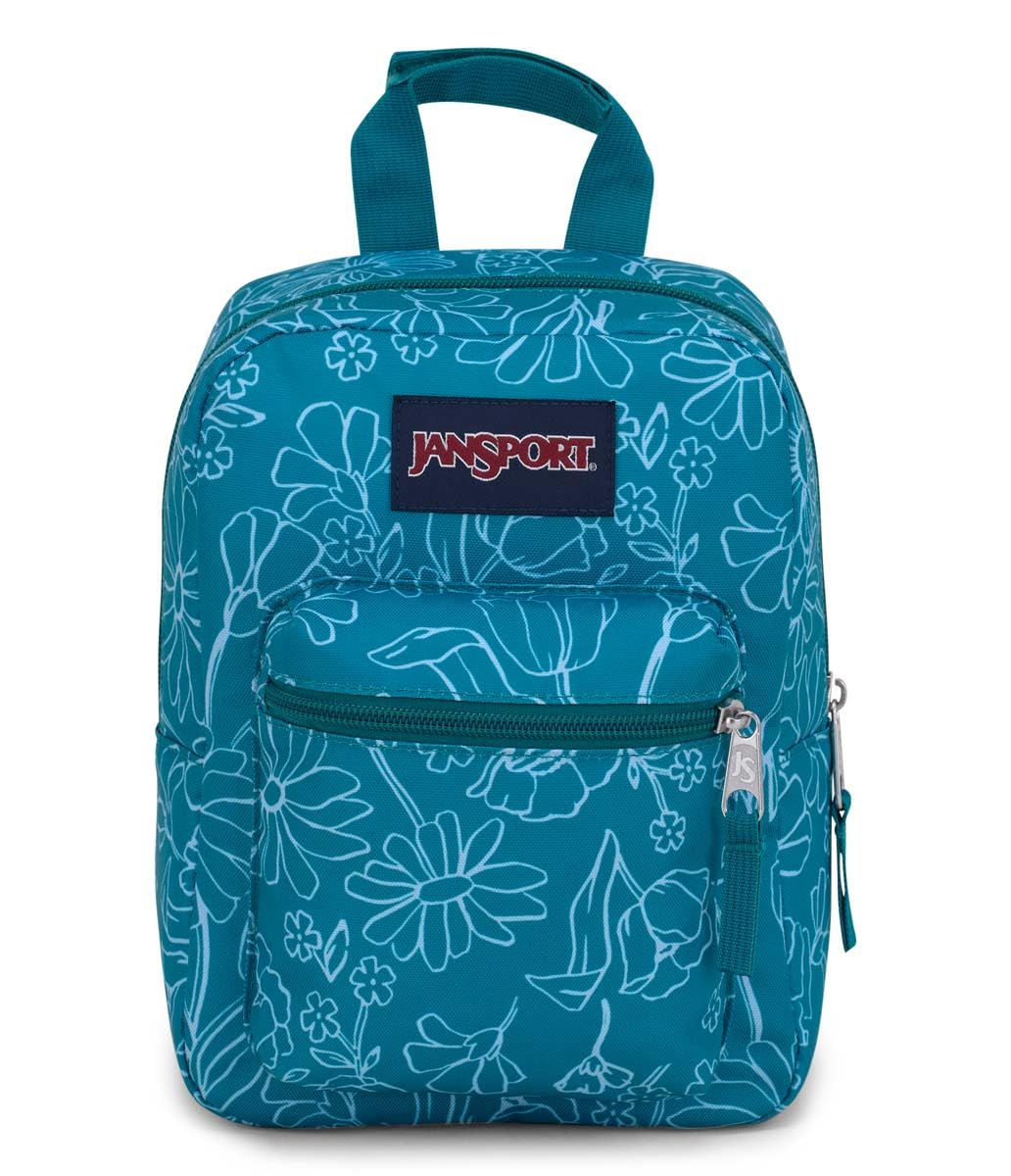 JanSport Big Break Insulated Lunch Bag - Small Soft-Sided Cooler Ideal for Class, Work, or Meal Prep, Delightful Daisies Green