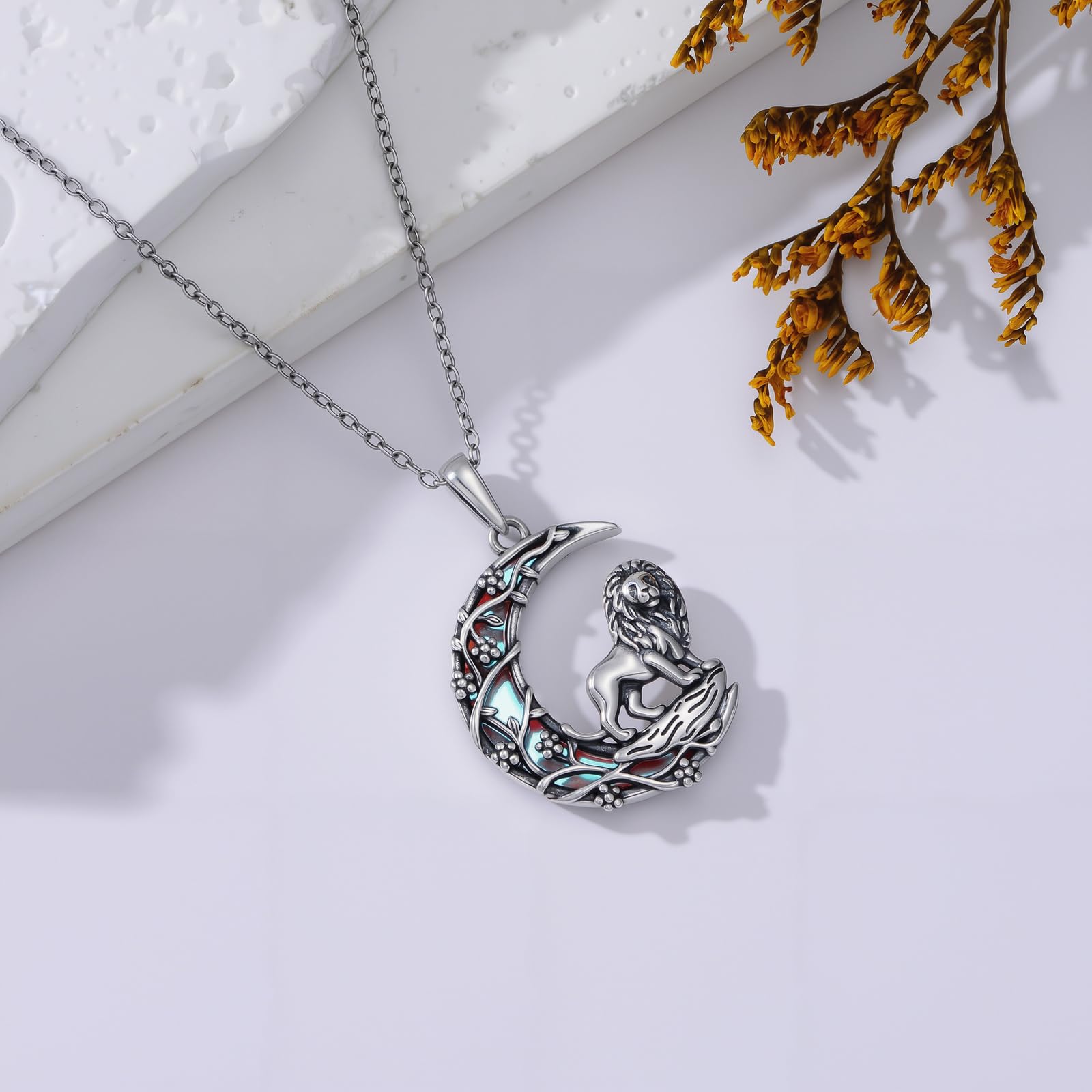 Faultier Wolf Halskette 925er Sterlingsilber Faultier Anhänger Halskette Wolf Schmuck Geschenke für Frauen