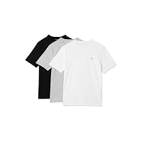 Tommy Hilfiger Maglietta da Uomo 3P SS Tee UM0UM03870 S/S, Multicolore (Grigio mélange/Nero/Bianco)