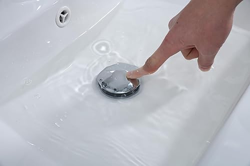 Miniatura 9 de Tapón universal para lavabo de baño, tapón de drenaje de fregadero de 1.1 a 1.5 pulgadas, colador de drenaje de lavabo desplegable tipo bala de