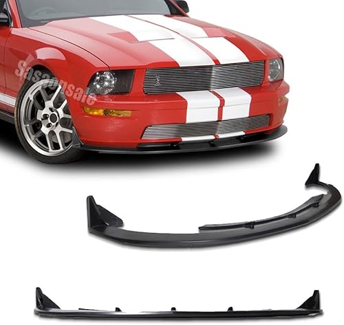 Miniatura 1 de Sasaonsale Compatible con alerón de borde delantero de poliuretano estilo CV tipo 3, parachoques delantero 05-09 Ford Mustang V8 solo (no compatible