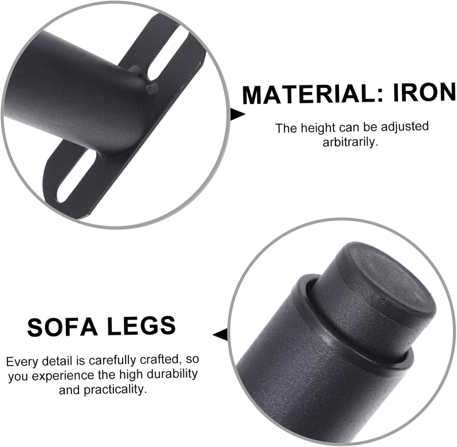 2Sets Bed Support Legs Furniture Feet for Height Adjustment Double No Installation for Bed Frame Sofa Cabinet Support Durable