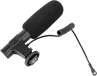 FELTECHELECTR Interview Microphone for Camera Interview Mic DSLR Micro SLR