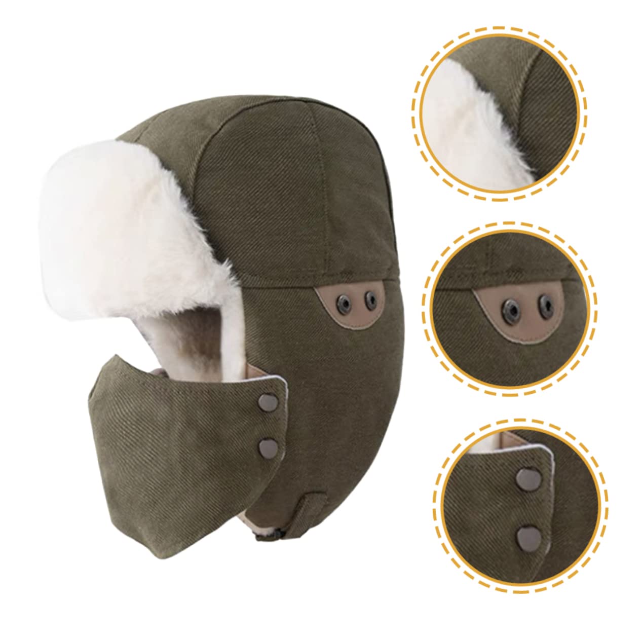 CALLARON 2piezas Gorro Acolchado para Gorra De Invierno y Cálida Protección para Orejas para Actividades Esquí y Senderismo Diseño Visera y Color