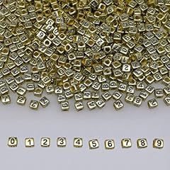 Black Numbers on Golden Beads