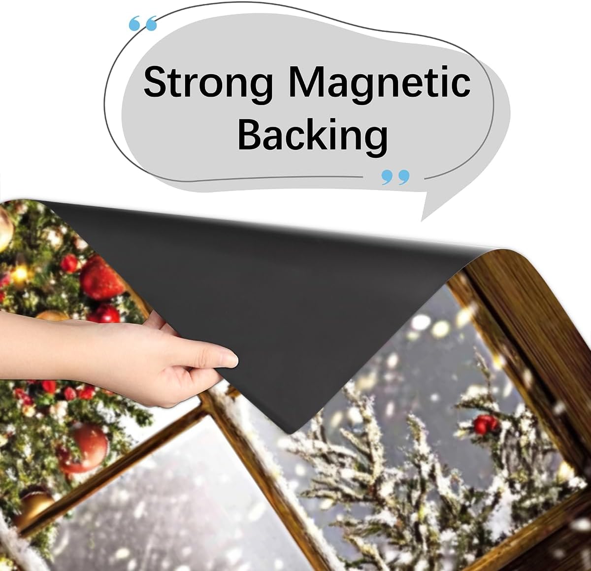 Magnetic Dishwasher Cover Christmas Tree Xmas Dishwasher Covers Decorative for The Front,Magnetic Refrigerator Cover Panel Decal Skin for Kitchen Cabinet Appliance 26"X23"