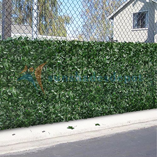TANG Sunshades Depot 6' FT x 10' FT Artificial Faux Ivy Privacy Fence Screen Leaf Vine Decoration Panel with 130 GSM Mesh Back