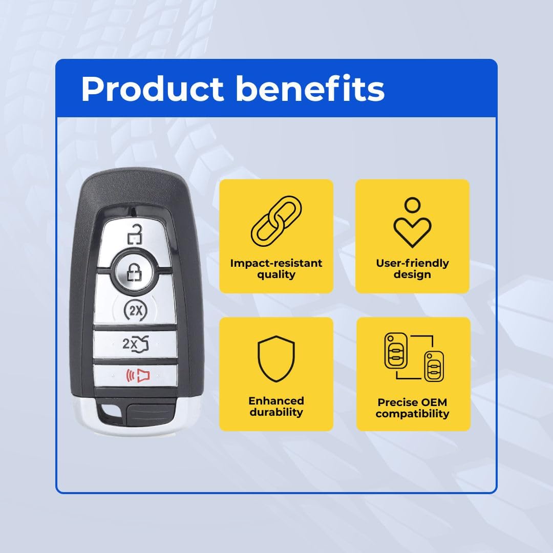 Replcament Key Fob Compatible with Explorer 2018-2022 FCC M3N-A2C93142600 M3N-A2C931426 Part Number 164-R8149 164R8149 164-R8162 164R8162 164-R8244 164R8244 164-R8278 164R8278